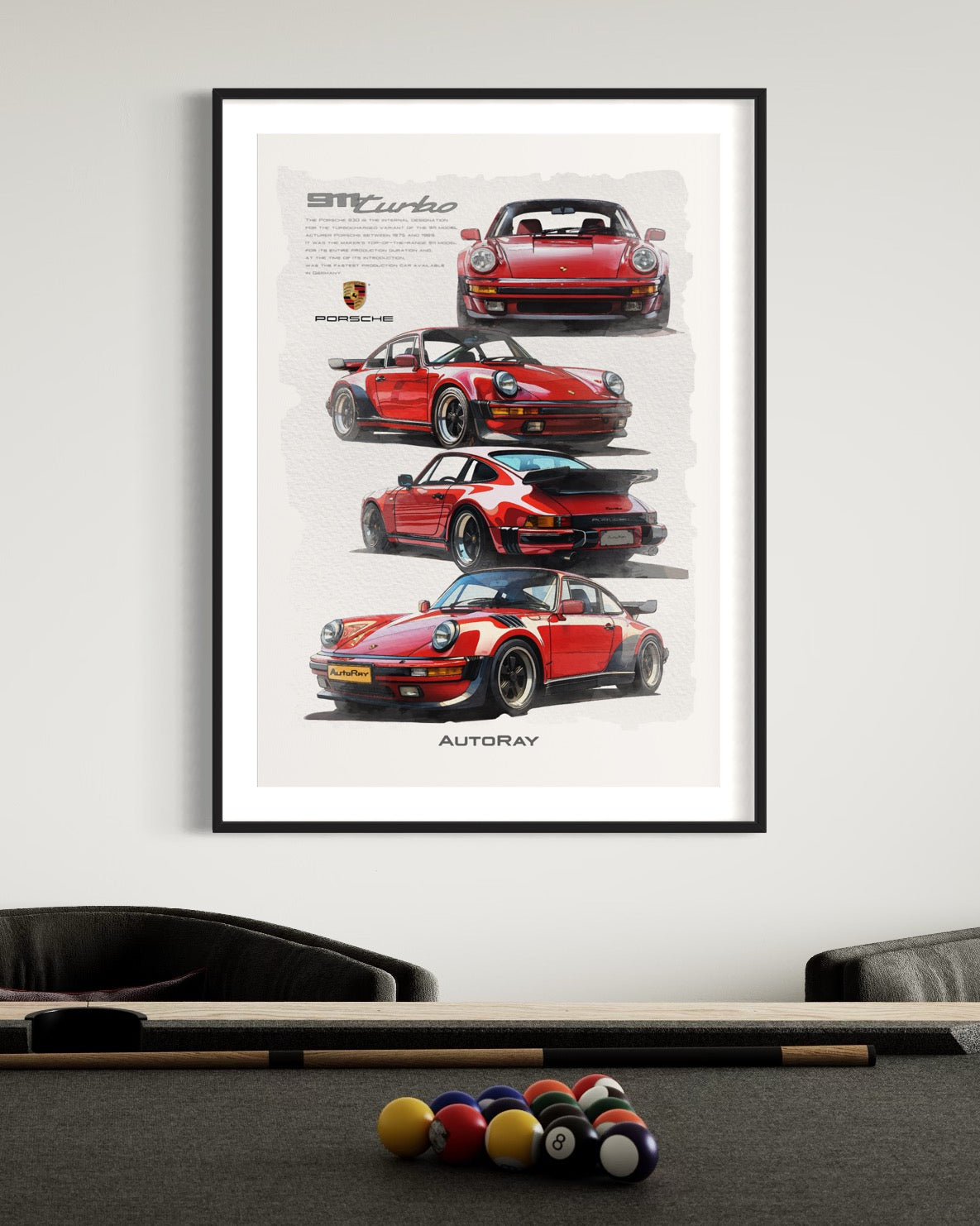 Car illustration Canvas (Porsche 911 turbo)