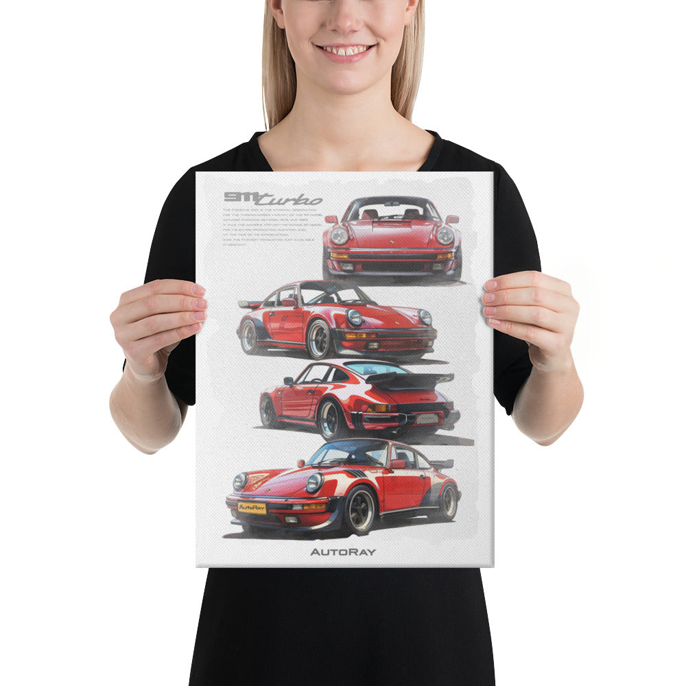 Car illustration Canvas (Porsche 911 turbo)