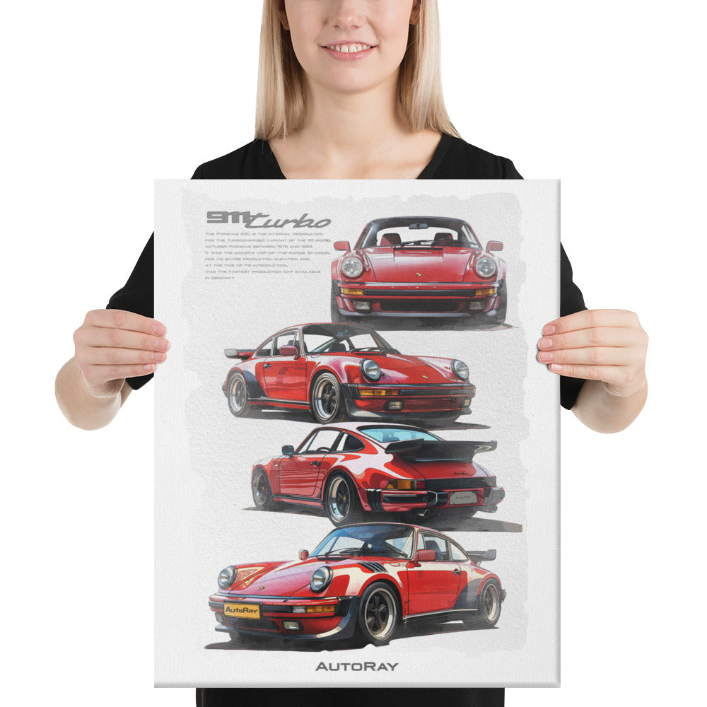 Car illustration Canvas (Porsche 911 turbo)