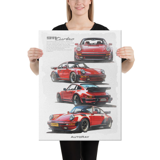 Car illustration Canvas (Porsche 911 turbo)