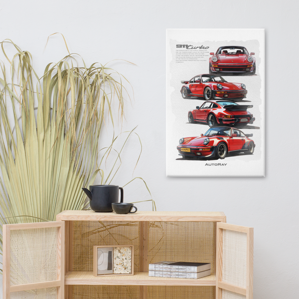 Car illustration Canvas (Porsche 911 turbo)