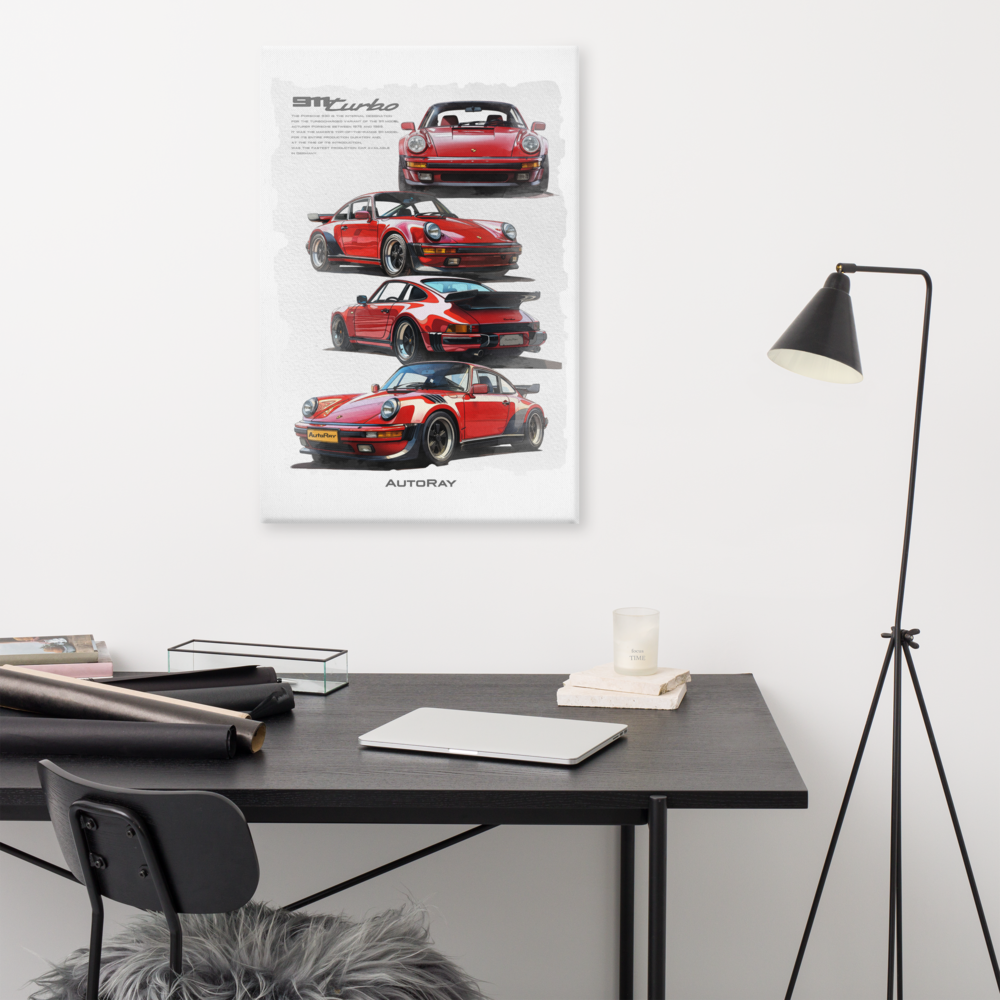 Car illustration Canvas (Porsche 911 turbo)