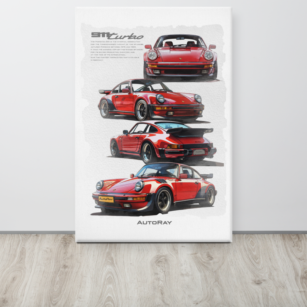 Car illustration Canvas (Porsche 911 turbo)