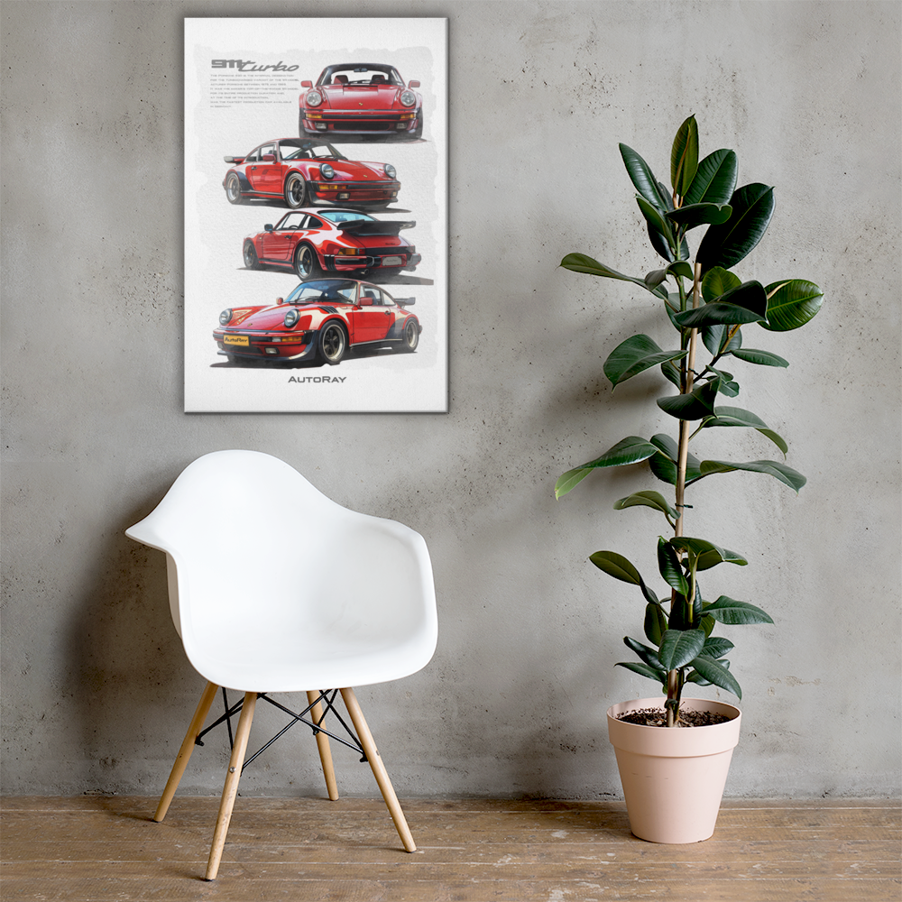 Car illustration Canvas (Porsche 911 turbo)