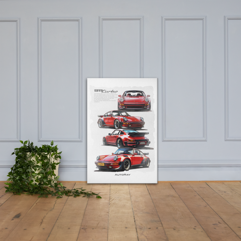 Car illustration Canvas (Porsche 911 turbo)