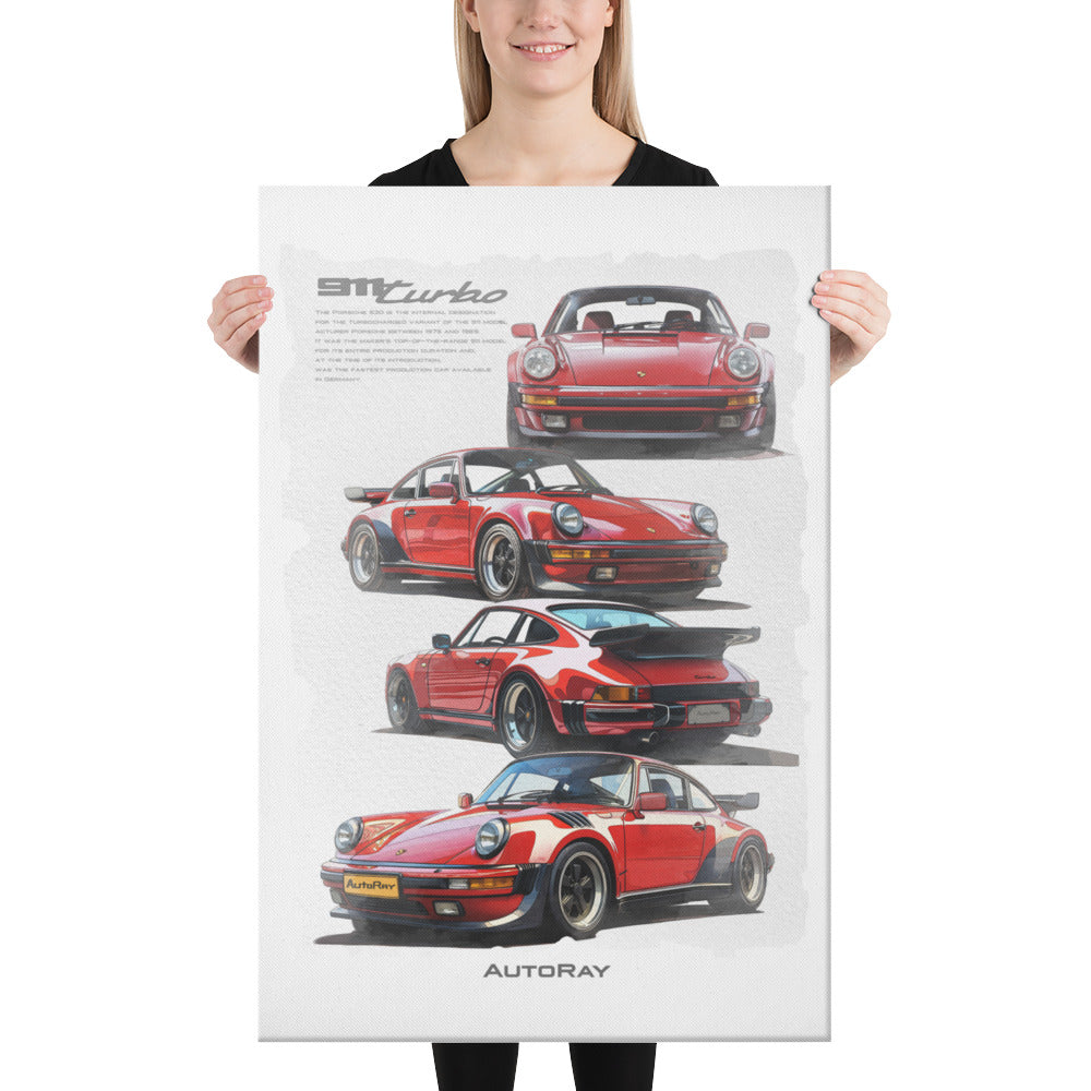 Car illustration Canvas (Porsche 911 turbo)