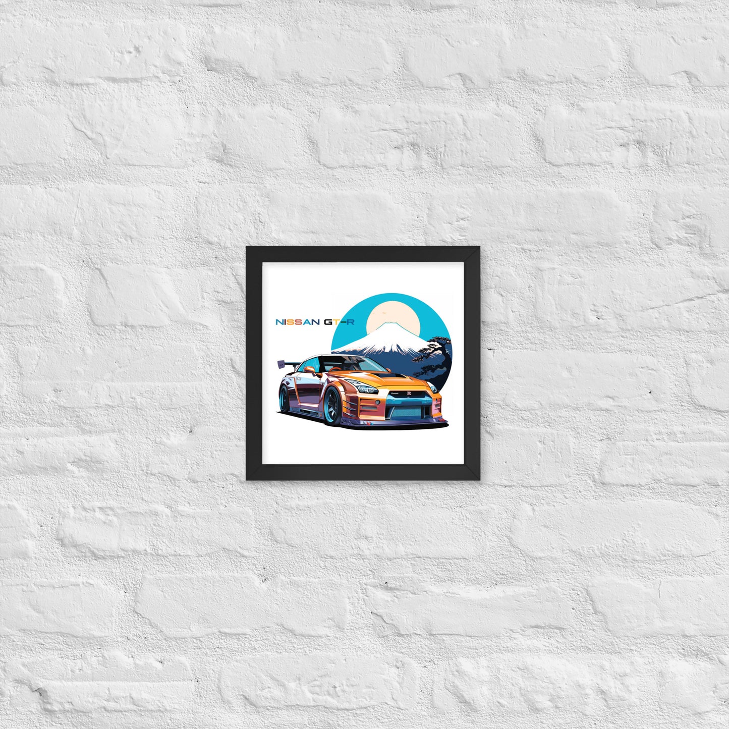 Car illustration [NIssan gt-r35] Framed poster