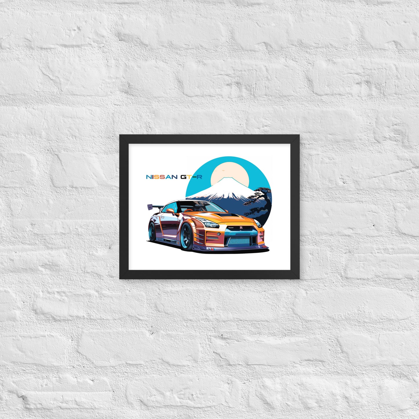 Car illustration [NIssan gt-r35] Framed poster