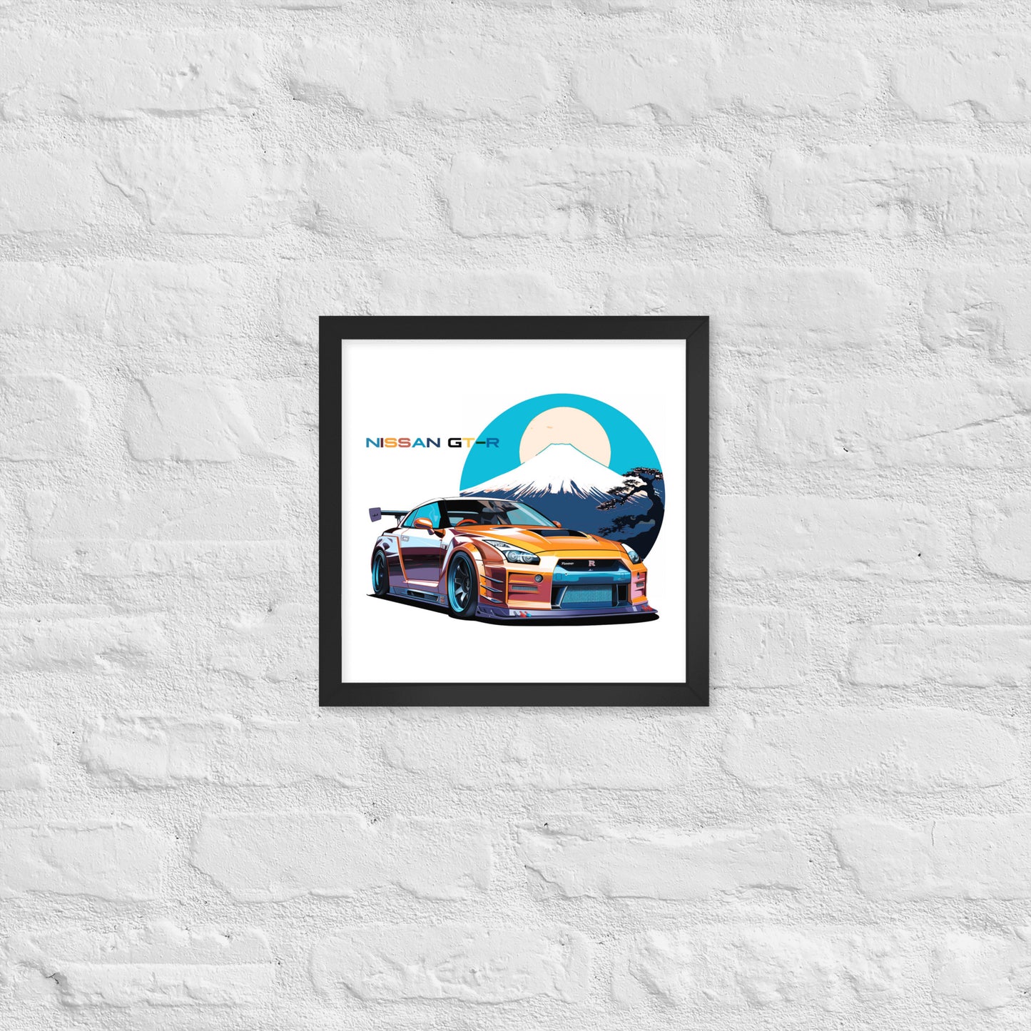 Car illustration [NIssan gt-r35] Framed poster