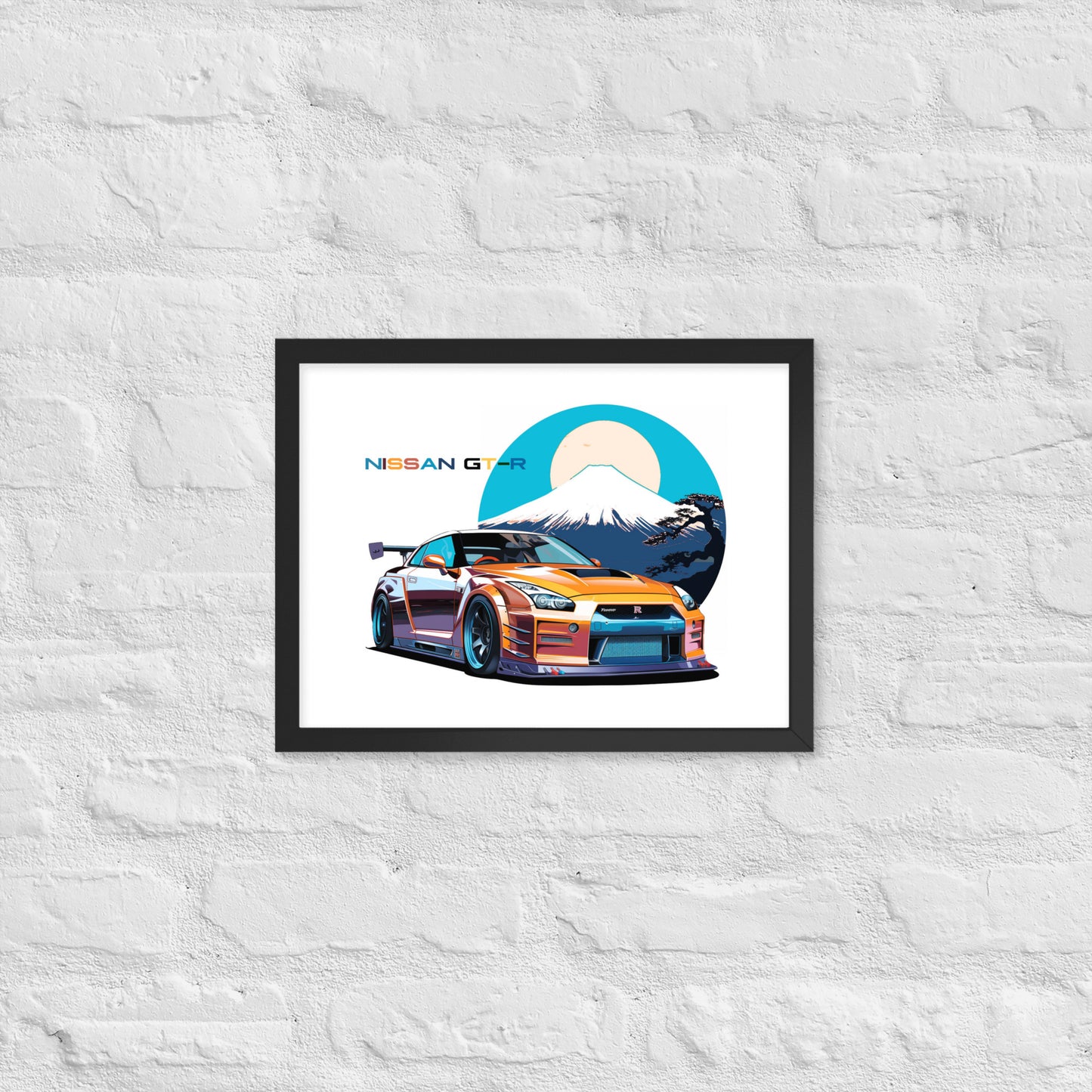 Car illustration [NIssan gt-r35] Framed poster