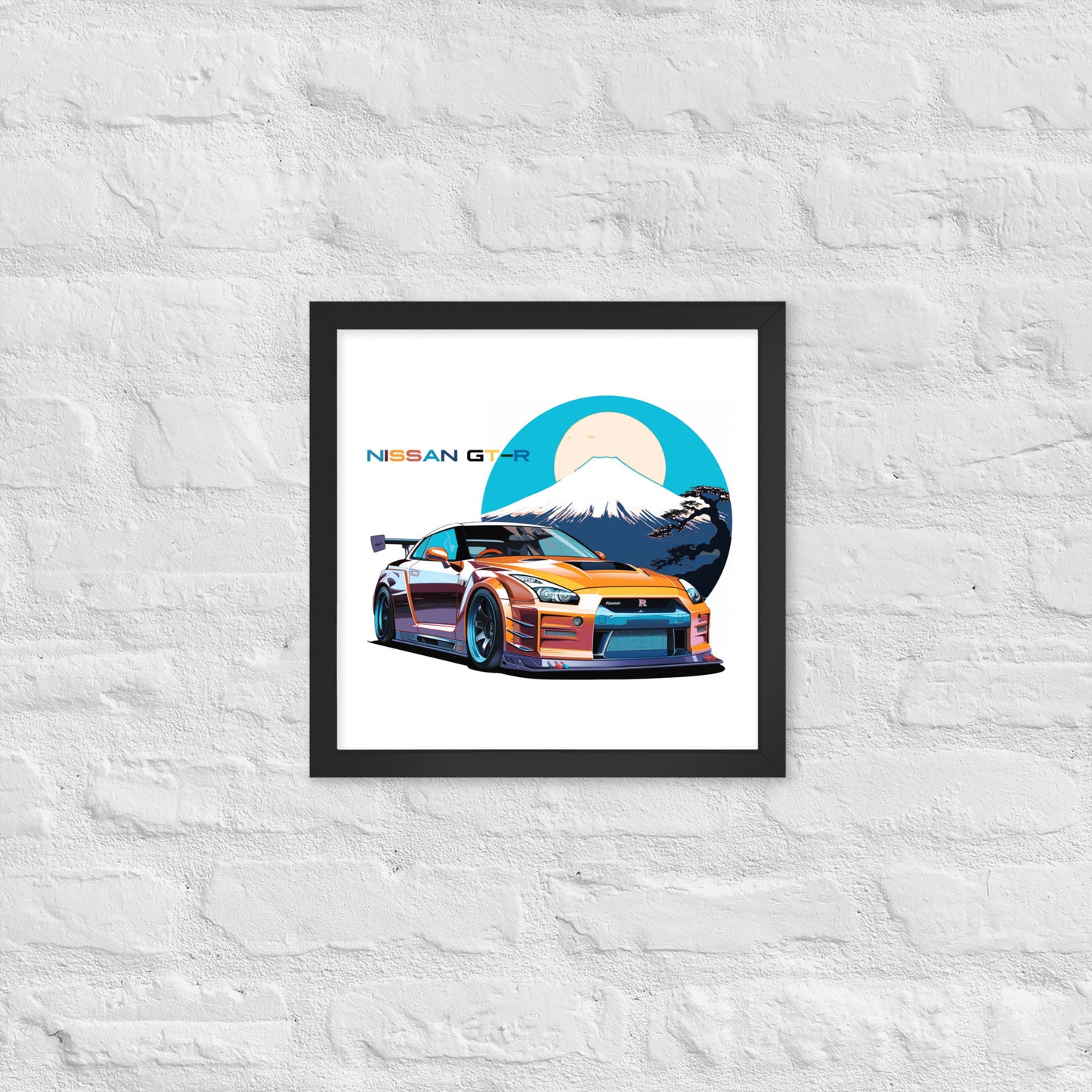 Car illustration [NIssan gt-r35] Framed poster