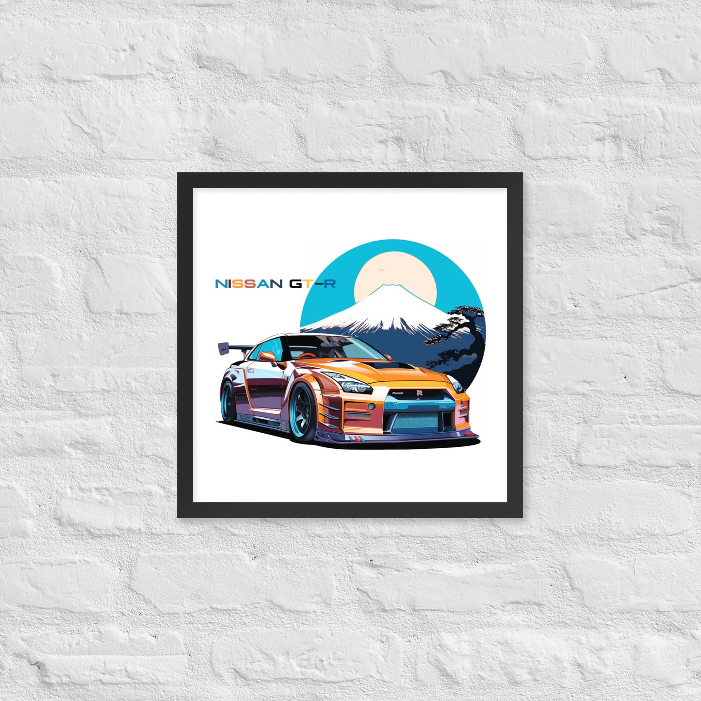 Car illustration [NIssan gt-r35] Framed poster