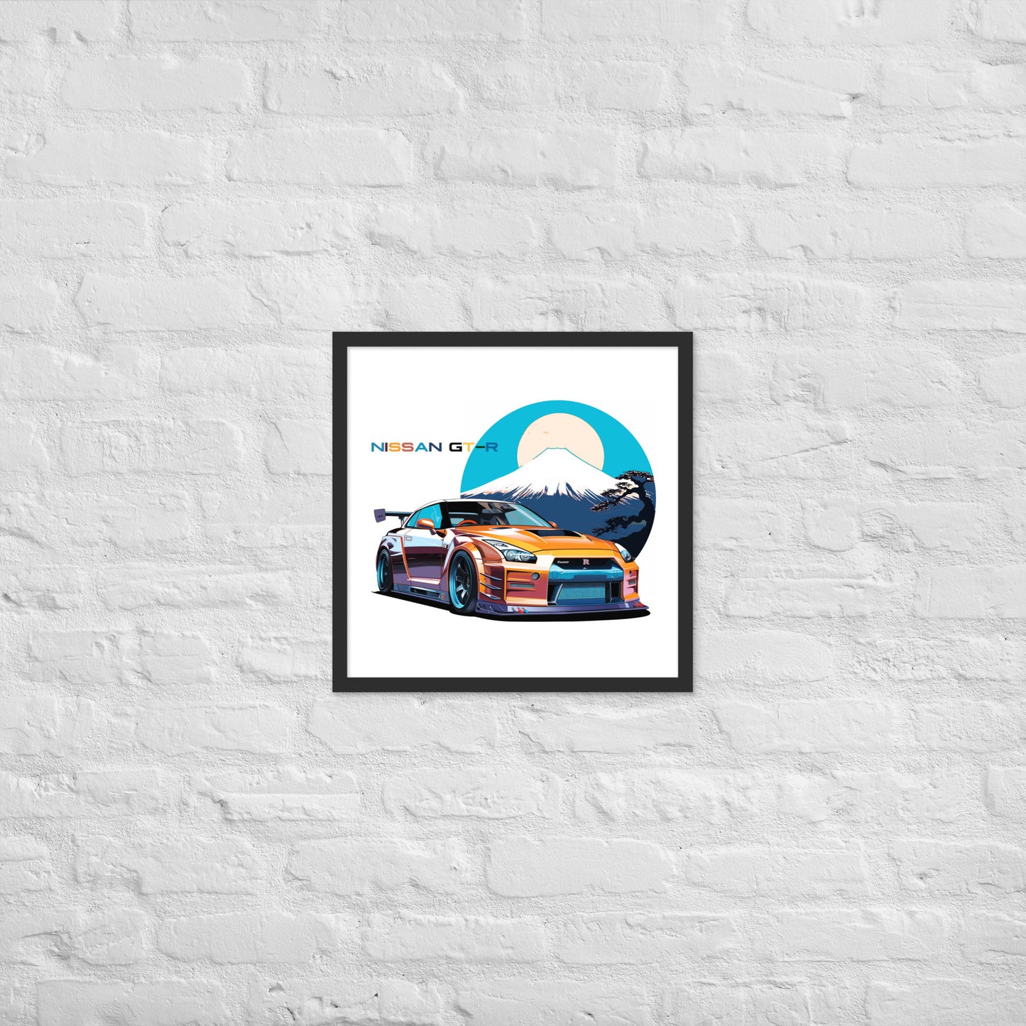 Car illustration [NIssan gt-r35] Framed poster