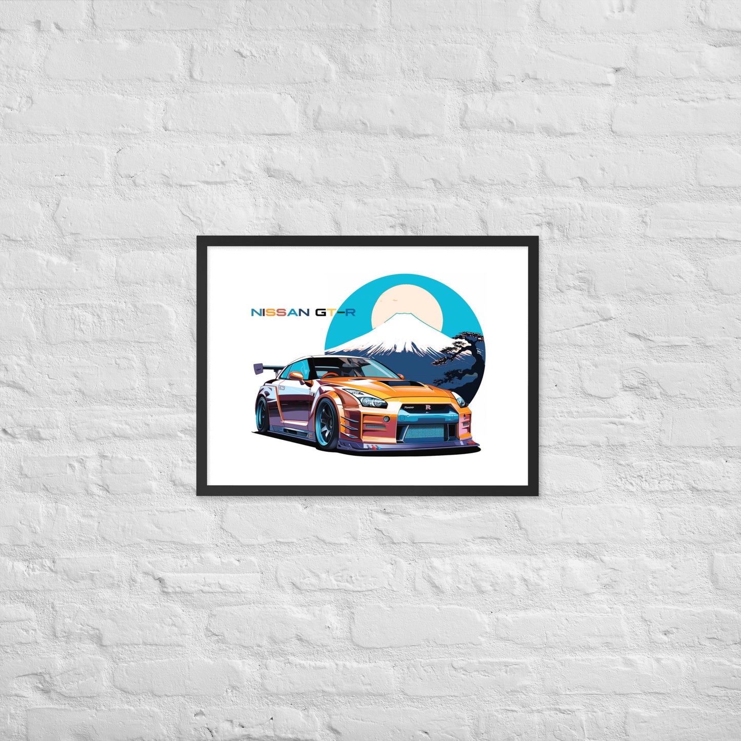 Car illustration [NIssan gt-r35] Framed poster