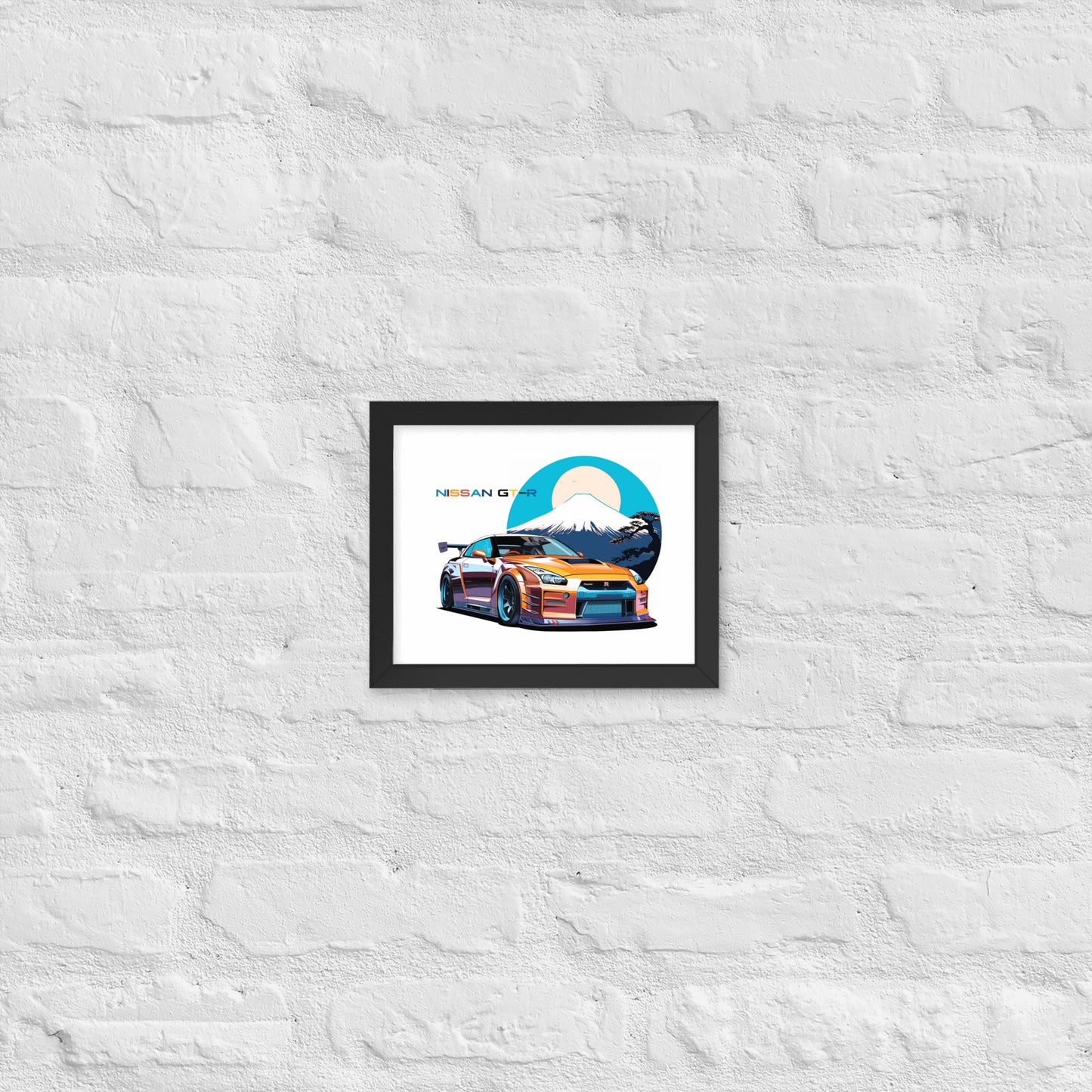 Car illustration [NIssan gt-r35] Framed poster