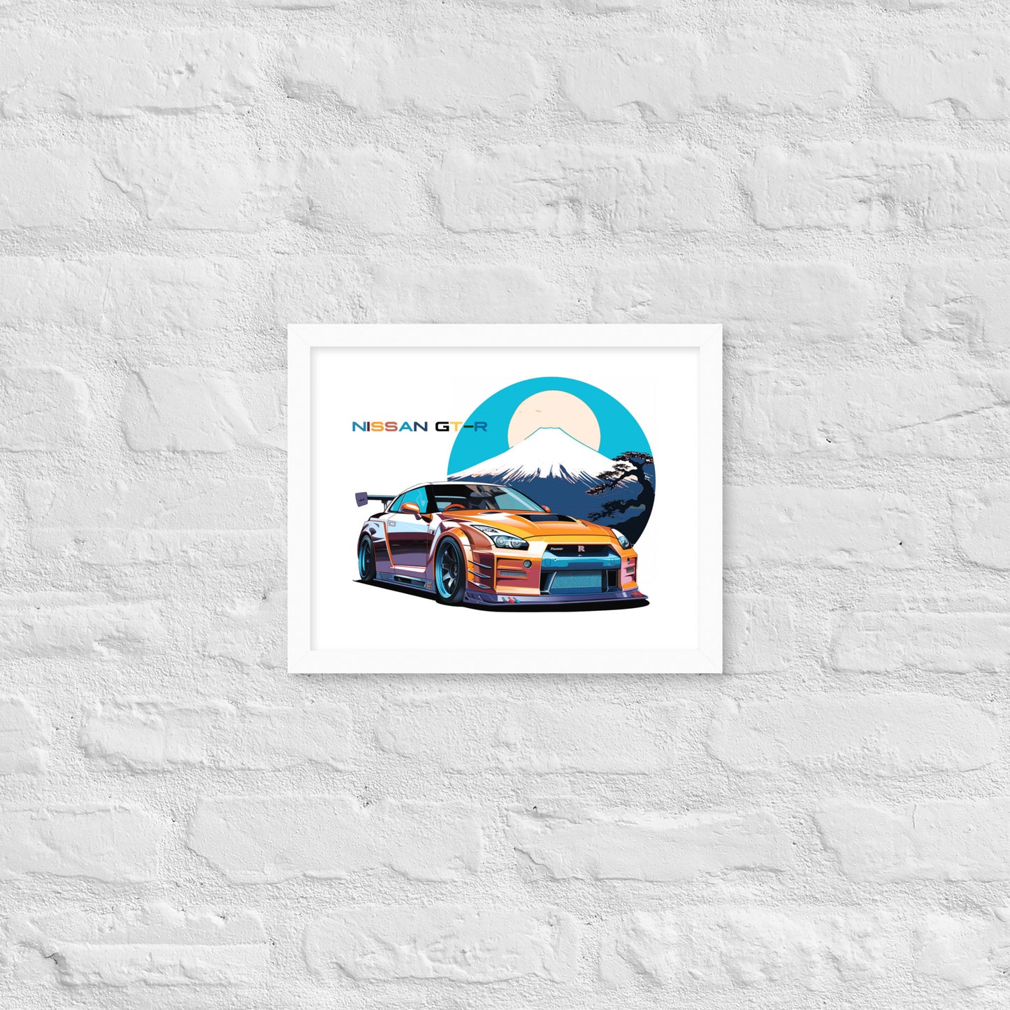 Car illustration [NIssan gt-r35] Framed poster