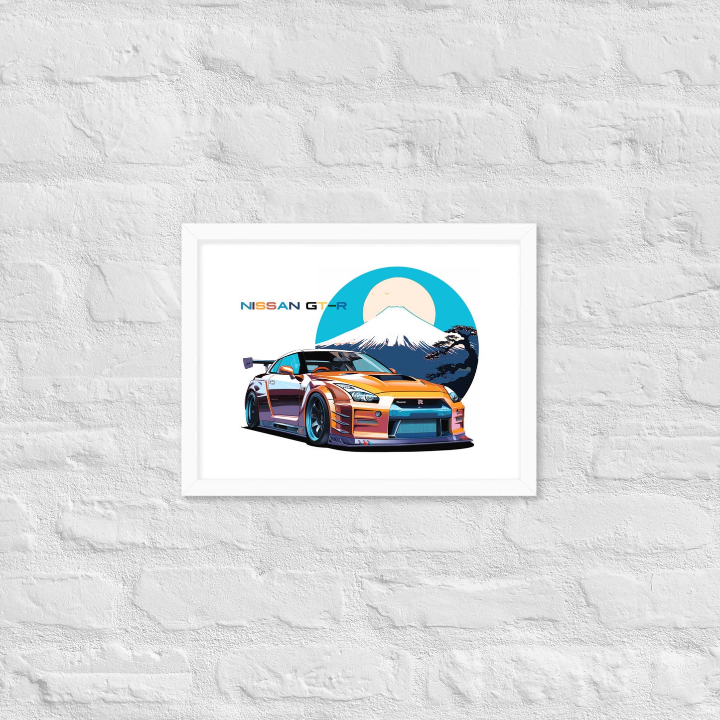 Car illustration [NIssan gt-r35] Framed poster