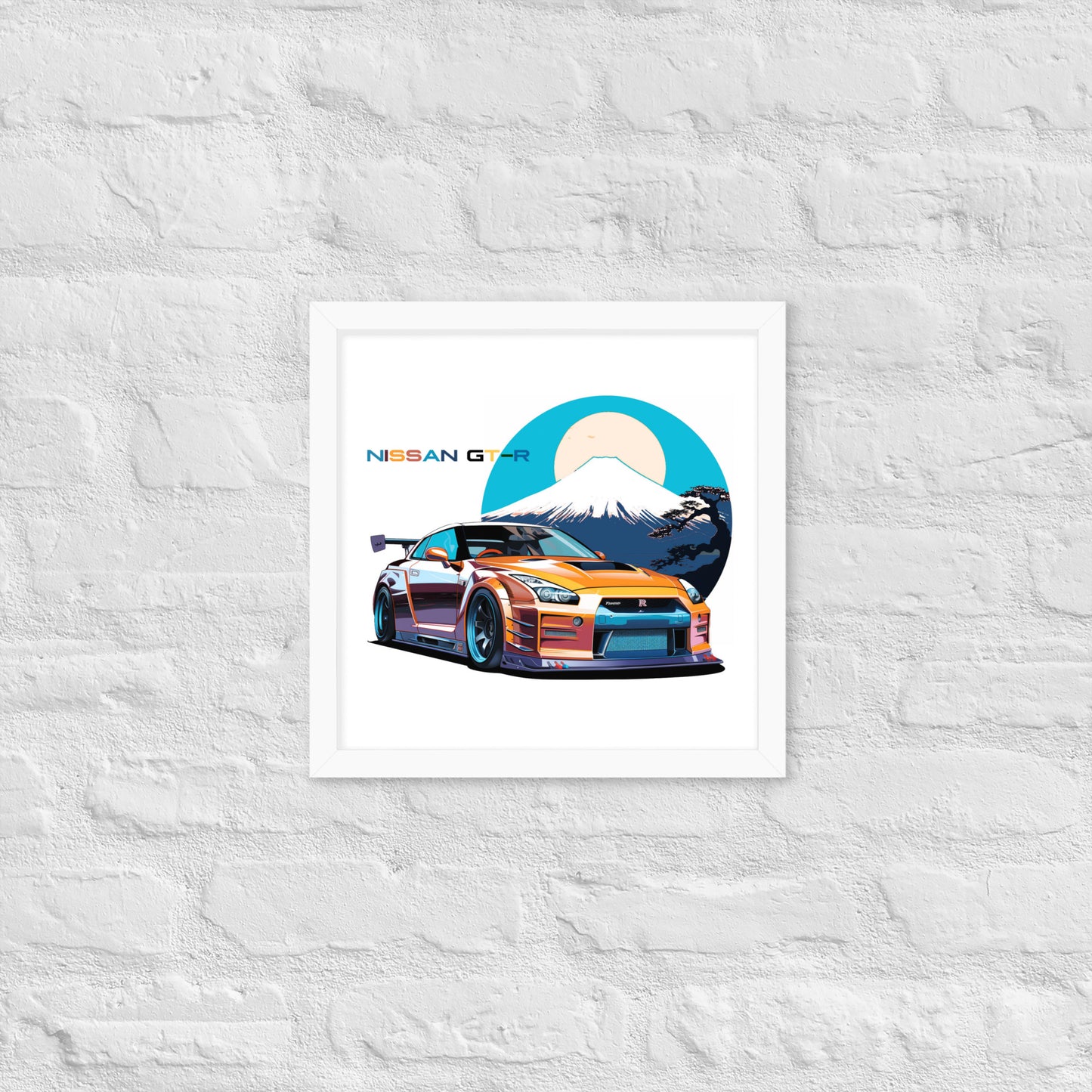 Car illustration [NIssan gt-r35] Framed poster