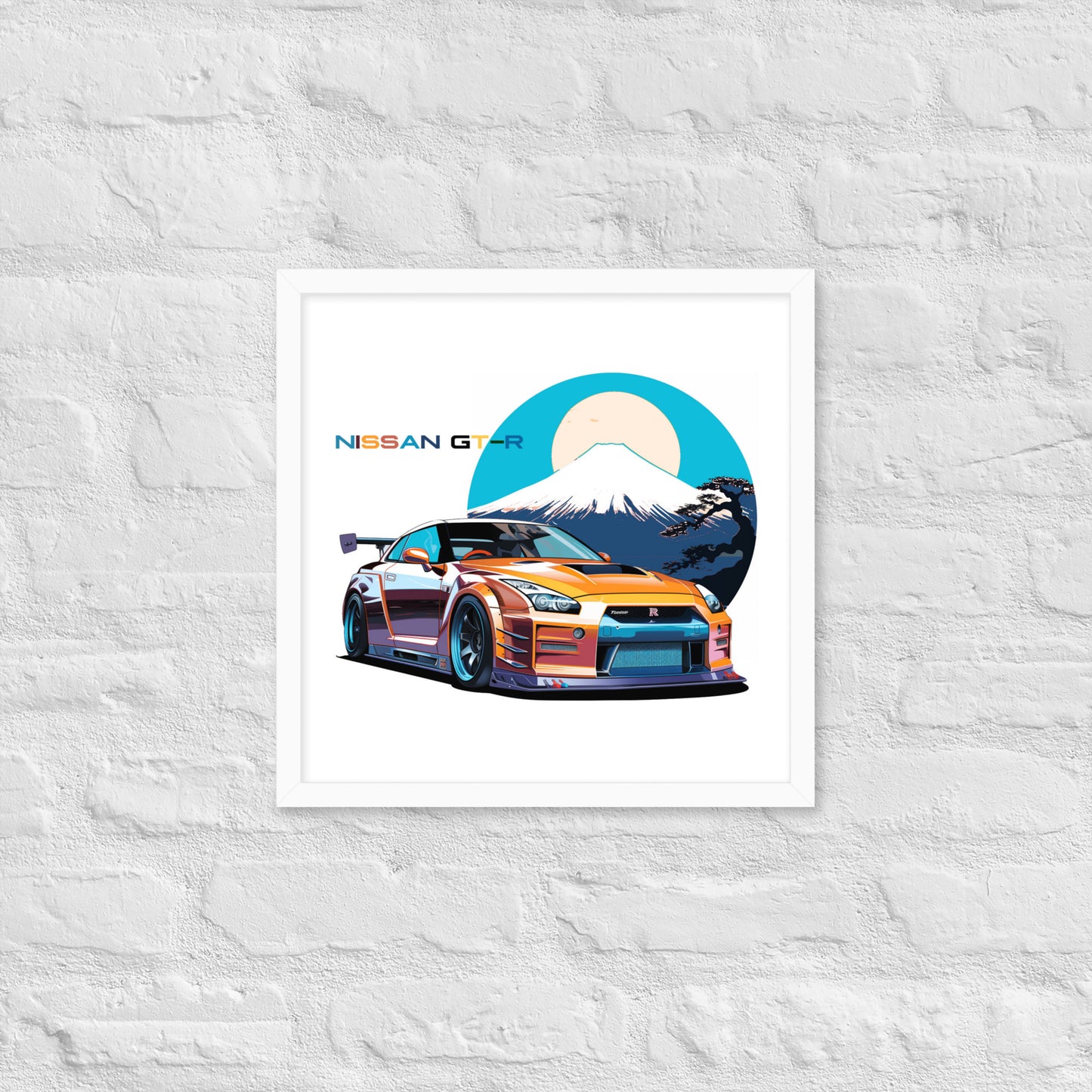 Car illustration [NIssan gt-r35] Framed poster