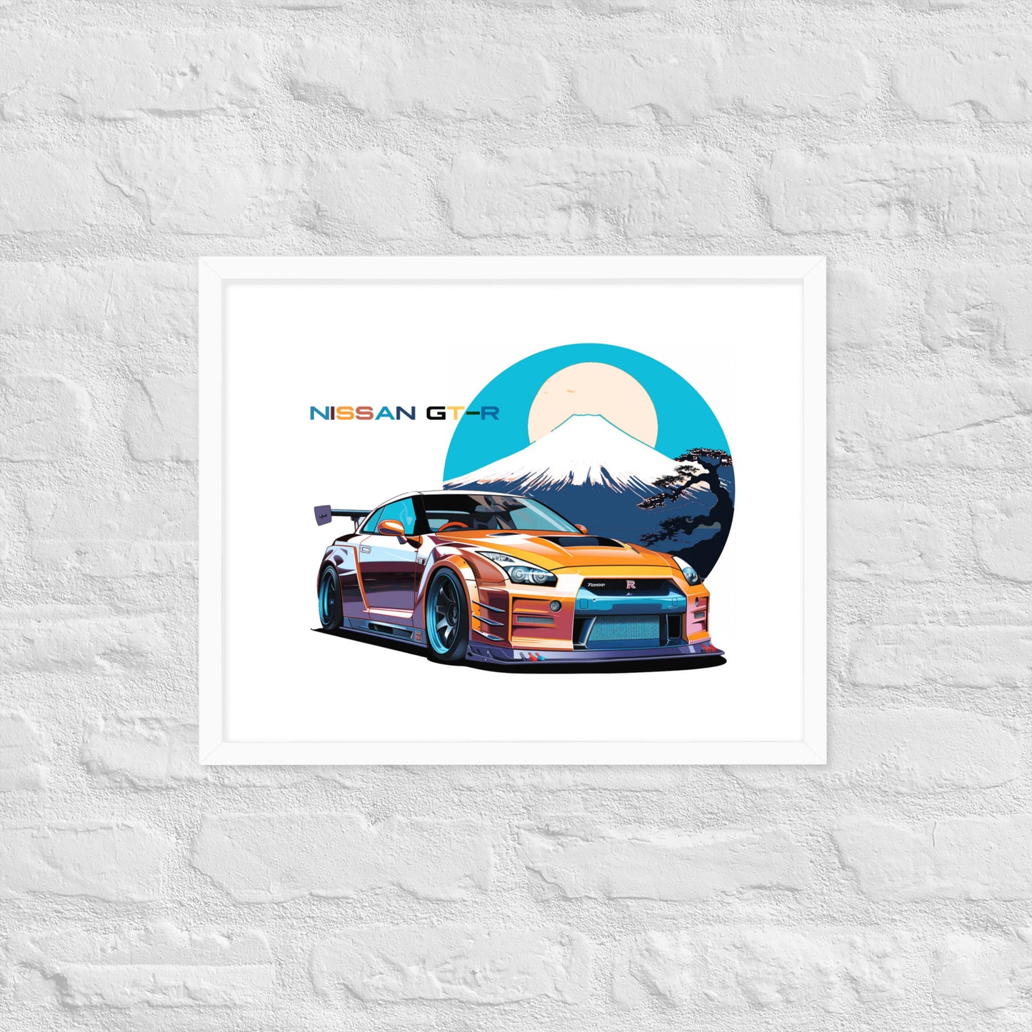 Car illustration [NIssan gt-r35] Framed poster