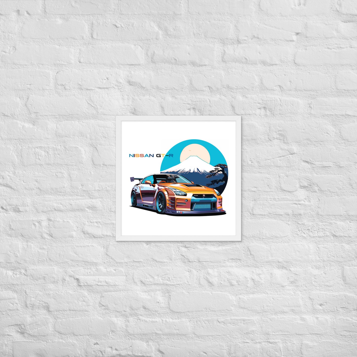 Car illustration [NIssan gt-r35] Framed poster