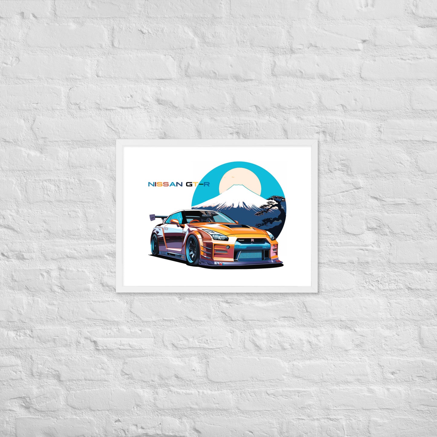 Car illustration [NIssan gt-r35] Framed poster