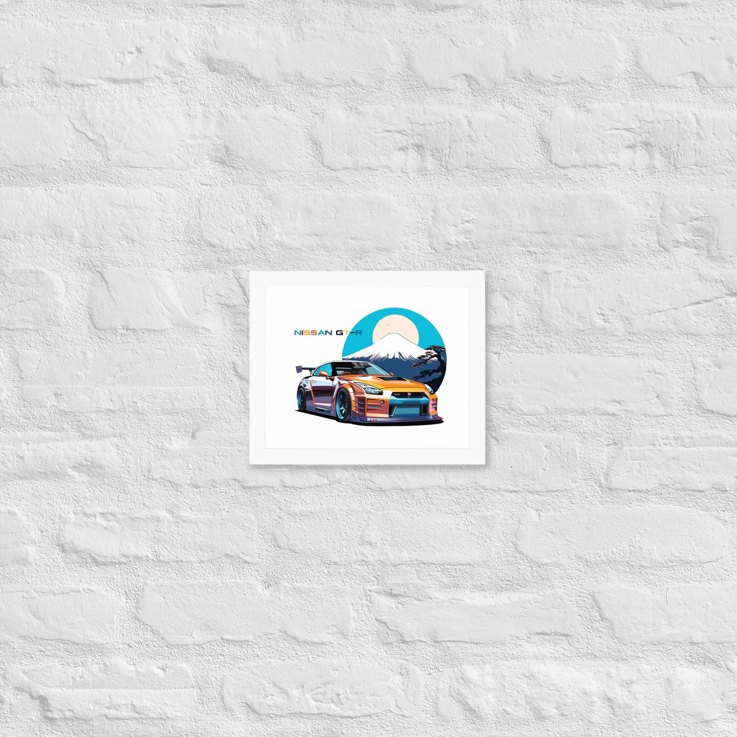 Car illustration [NIssan gt-r35] Framed poster