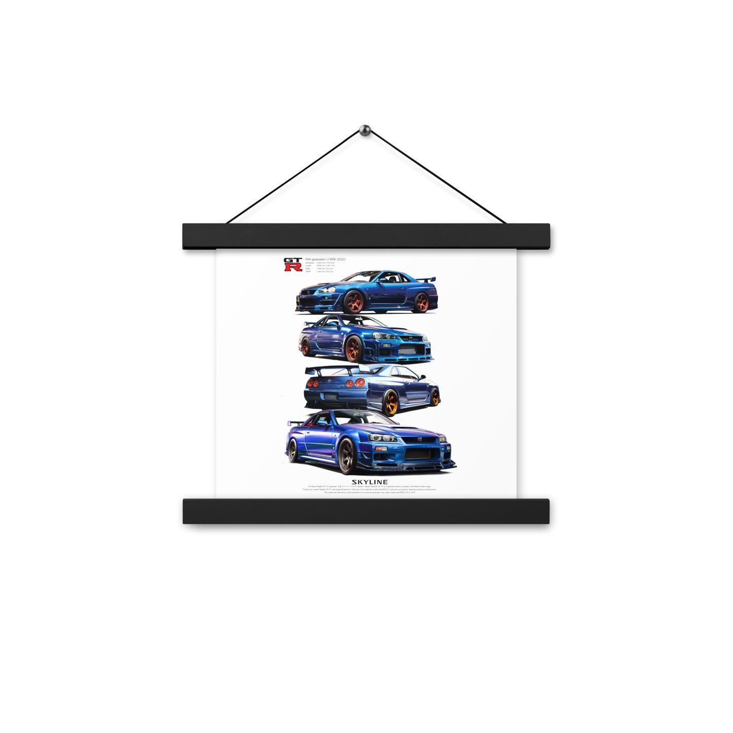 Car illustration [Nissan GT-R34]Poster with hangers